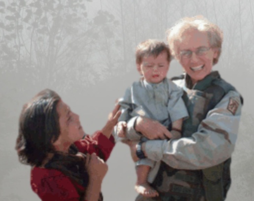 dawn lake holding child afghanistan